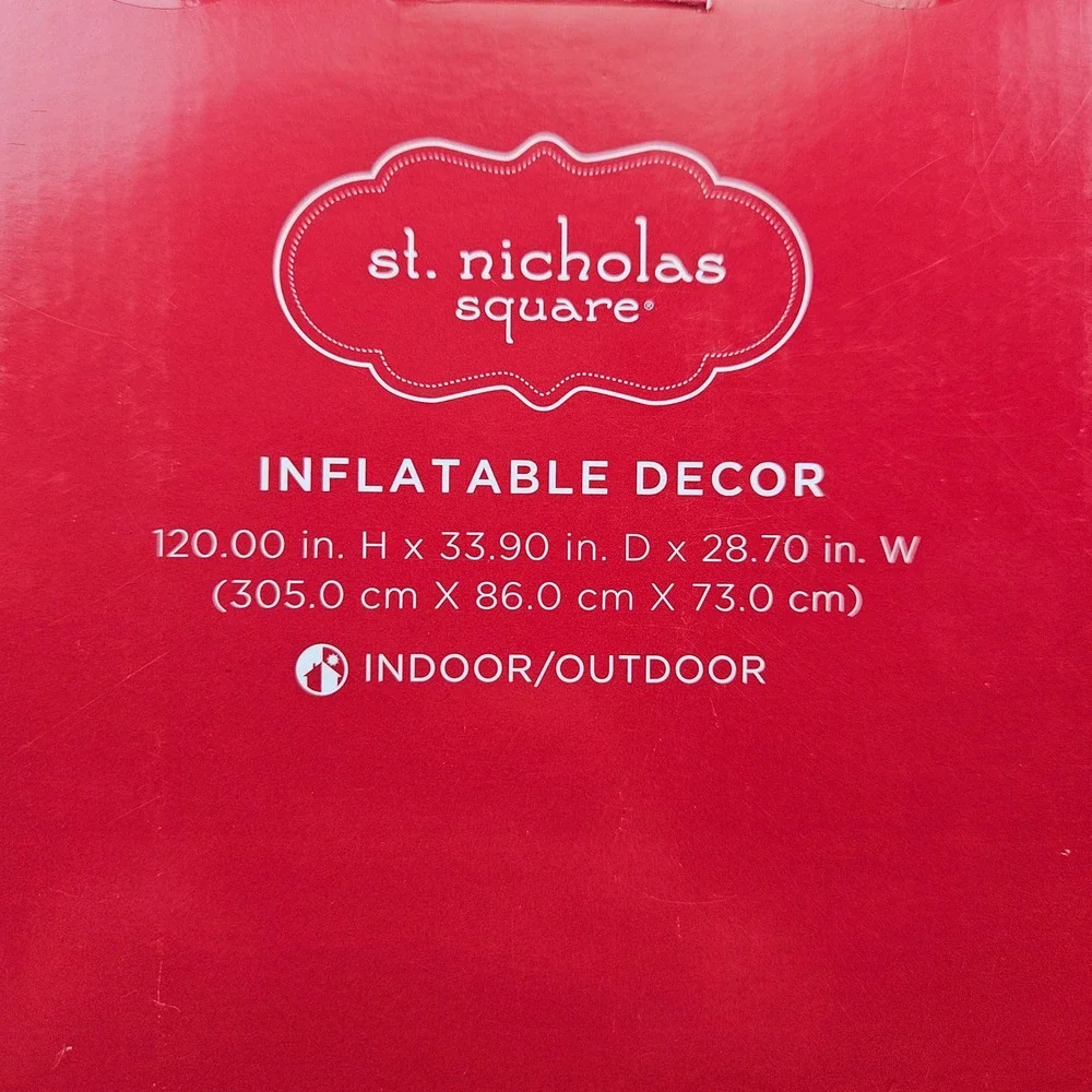 St Nicholas Square 10ft Inflatable Nutcracker Christmas Decor Indoor Outdoor New